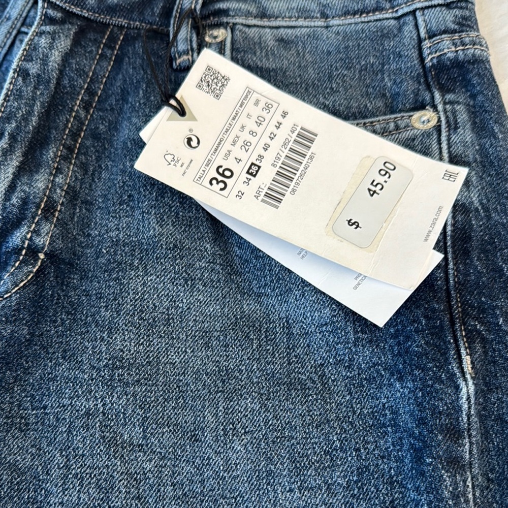 Zara High Rise Blue Jeans